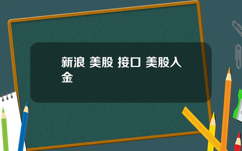 新浪 美股 接口 美股入金